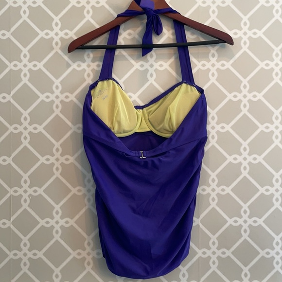 Athleta Purple Halter Tankini Top size 38 B/C GUC - Picture 4 of 7